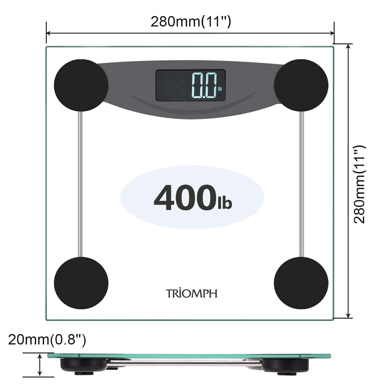Pesas Digitales Bascula Digital De Peso Corporal Para Personas Maletas LCD 400Lb